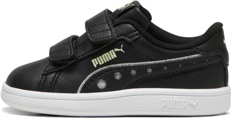 Puma Smash 3.0 Dance Party V sneakers zwart zilver Leer 24