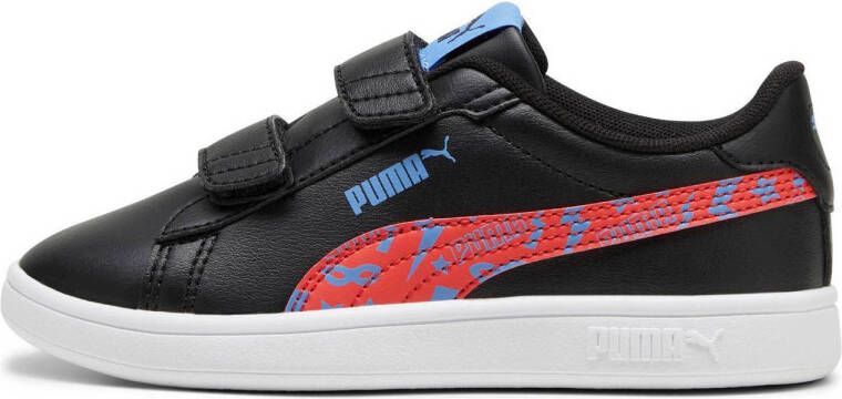 Puma Smash 3.0 L Masked Hero V sneakers zwart rood blauw Leer 28