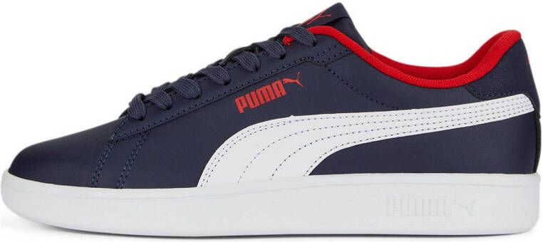 Puma Smash 3.0 sneakers donkerblauw wit rood