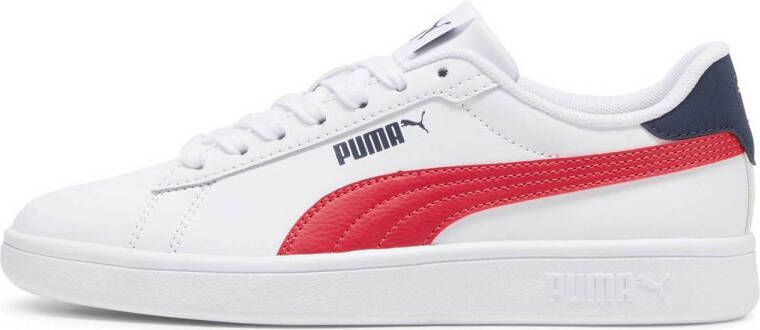 Puma Smash 3.0 sneakers wit rood donkerblauw Imitatieleer 35.5