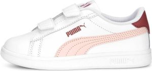 Puma Smash 3.0 sneakers wit roze