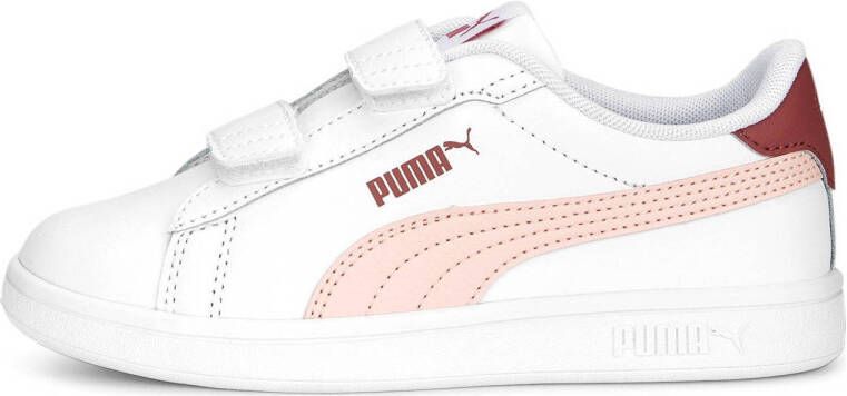 Puma Smash 3.0 sneakers wit roze