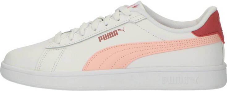 Puma Smash 3.0 sneakers wit roze