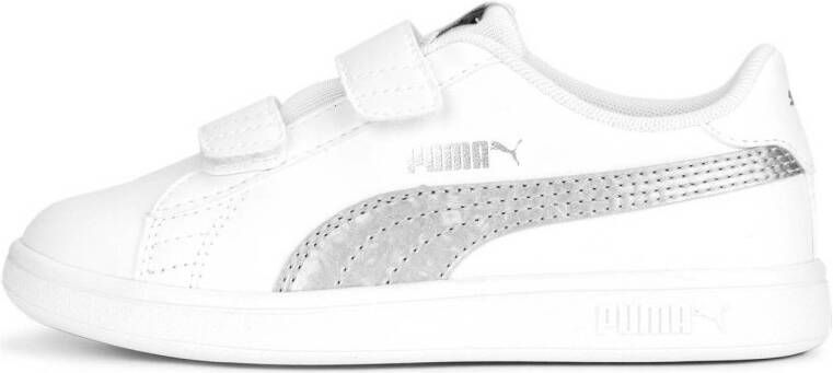 Puma Smash V2 Metallics sneakers wit zilver