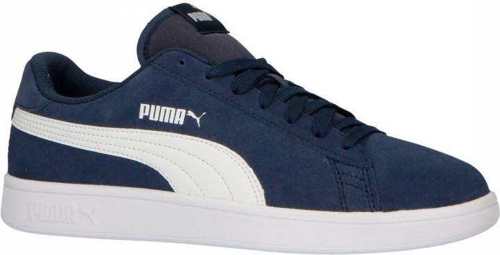 Puma Smash V2 suède sneakers donkerblauw wit