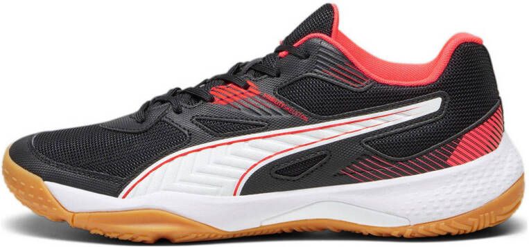 Puma Solarflash II zaalsportschoenen zwart rood wit