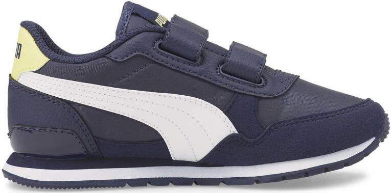 Puma ST Runner sneakers donkerblauw geel wit Imitatieleer 28