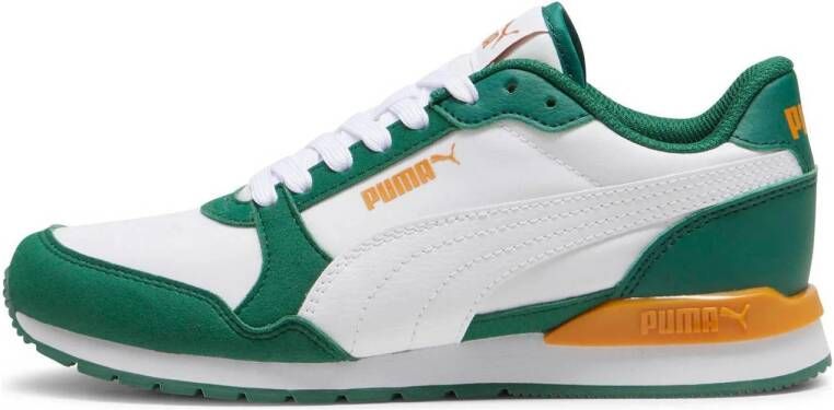 Puma ST Runner V3 sneakers groen wit camel Imitatieleer 35.5