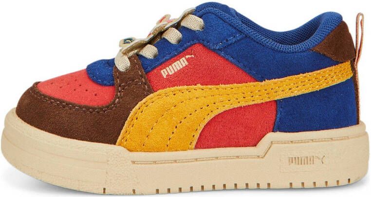 Puma suède sneakers blauw rood bruin