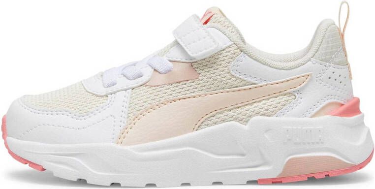 Puma Trinity Lite AC sneakers ecru lichtroze wit Jongens Meisjes Mesh Meerkleurig 28