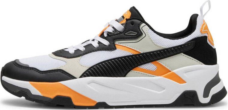 Puma Trinity sneakers wit zwart lichtgrijs oranje