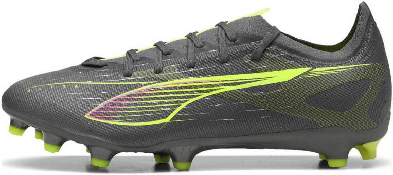 Puma Ultra 5 Match FG AG Senior voetbalschoenen zwart geel zilver