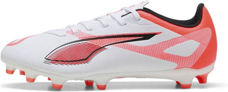 Puma Ultra 5 Play FG AG Senior voetbalschoenen wit zwart rood