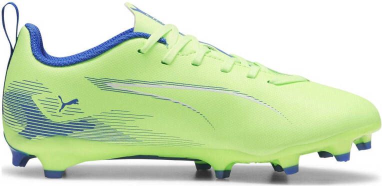 PUMA Ultra 5 Play Gras Kunstgras Voetbalschoenen (MG) Kids Groen Blauw Zwart Wit