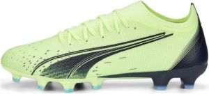PUMA Ultra Match Gras Kunstgras Voetbalschoenen (MG) Lichtgroen Zwart Blauw