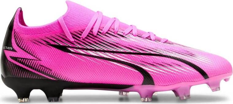 Puma Ultra Match FG AG Sr. voetbalschoenen zwart roze