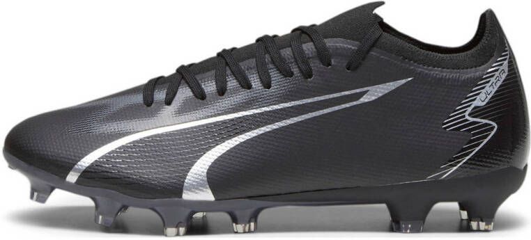 Puma Ultra Match FG AG Sr. voetbalschoenen zwart wit grijs