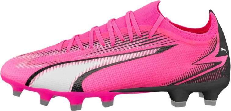 PUMA Ultra Match Gras Kunstgras Voetbalschoenen (MG) Dames Roze Wit Zwart
