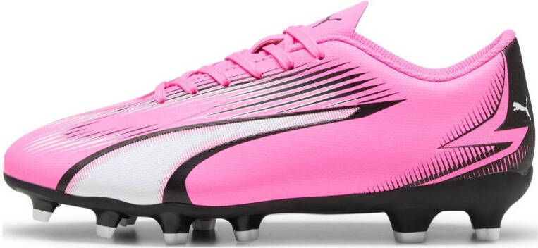 Puma Ultra Play FG AG Jr. voetbalschoenen roze wit zwart Jongens Meisjes Imitatieleer 28
