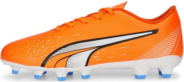 PUMA Ultra Play Gras Kunstgras Voetbalschoenen (MG) Kids Oranje Wit Blauw