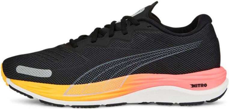 Puma Velocity Nitro 2 hardloopschoenen zwart roze geel