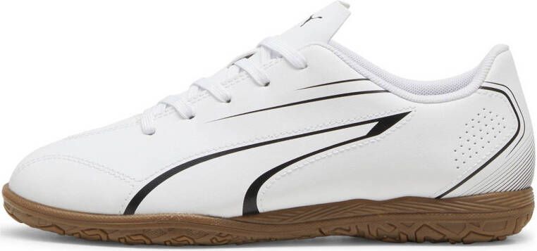 Puma Vitoria Jr. zaalvoetbalschoenen wit zwart Imitatieleer 32