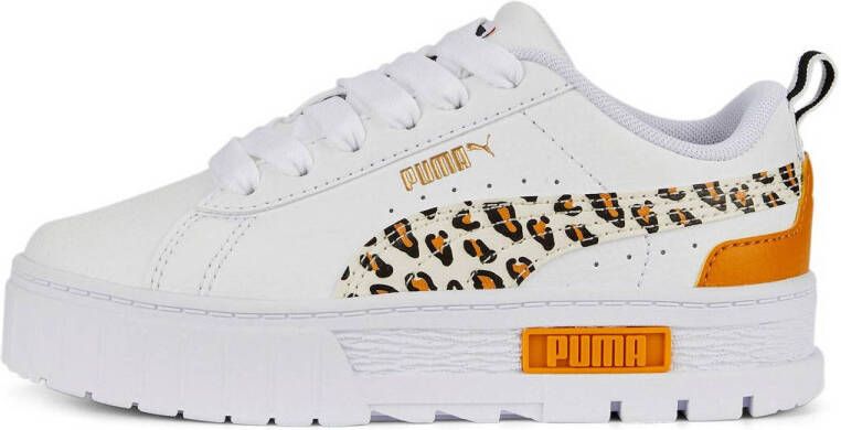 Puma Wild sneakers wit bruin oranje Meisjes Imitatieleer Logo 34