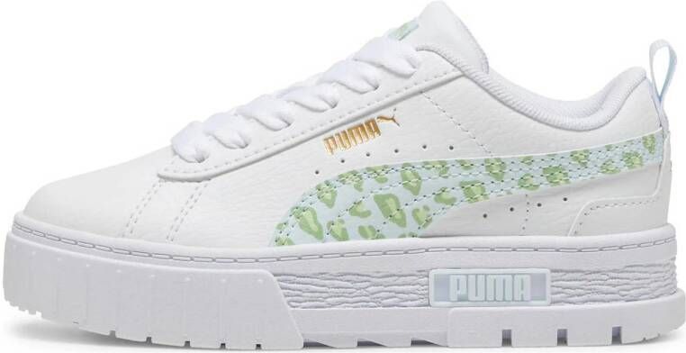 Puma Wild sneakers wit lichtgroen Meisjes Imitatieleer Logo 28