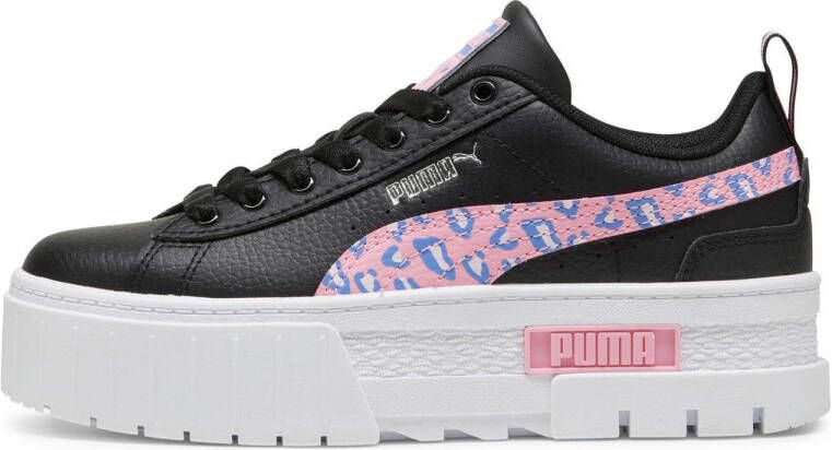 Puma Wild sneakers zwart roze lila Meisjes Imitatieleer Dierenprint 35.5