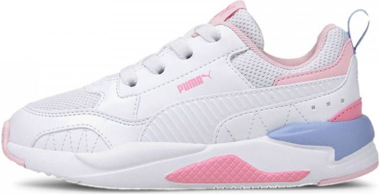 Malen kussen programma Puma X-Ray 2 Square AC PS sneakers wit lichtroze lichtblauw - Schoenen.nl