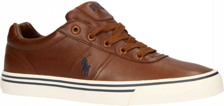 Polo Ralph Lauren Kameelkleurige Leren Sneakers voor Heren Brown Heren