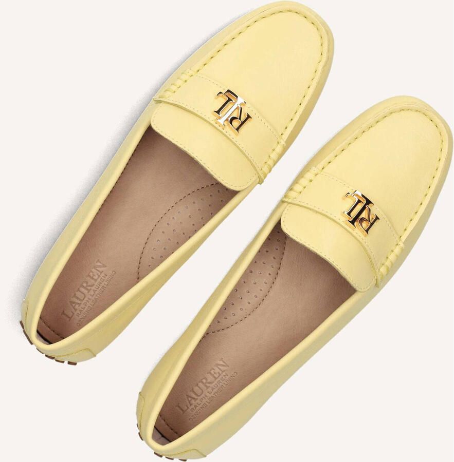 LAUREN RALPH LAUREN Loafers Dames Barnsbury Flats Driver 40 5 Leer Geel - Foto 5