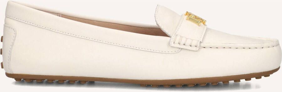 LAUREN RALPH LAUREN Loafers Dames Barnsbury Flats Driver Leer Wit