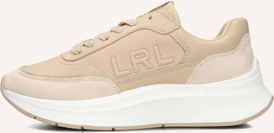 LAUREN RALPH LAUREN Lage Sneakers Dames Franky 38 5 Leer Beige