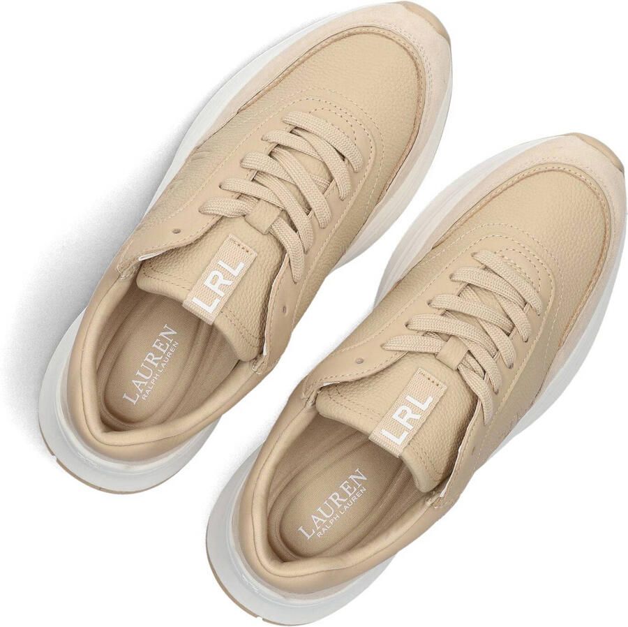 LAUREN RALPH LAUREN Lage Sneakers Dames Franky 38 5 Leer Beige - Foto 2