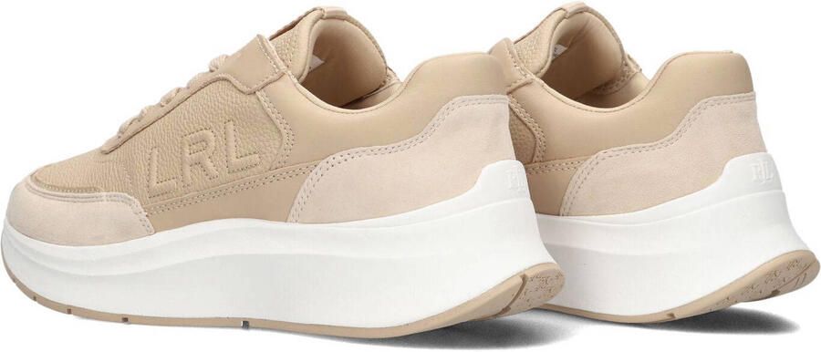 LAUREN RALPH LAUREN Lage Sneakers Dames Franky 38 5 Leer Beige - Foto 3