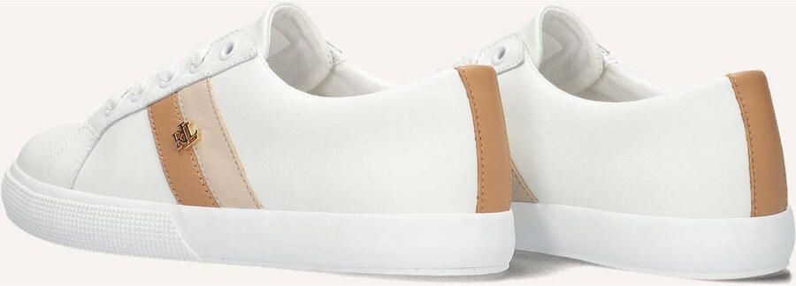 LAUREN RALPH LAUREN Lage Sneakers Dames Janson Ii Low Top Lace Leer Wit - Foto 5