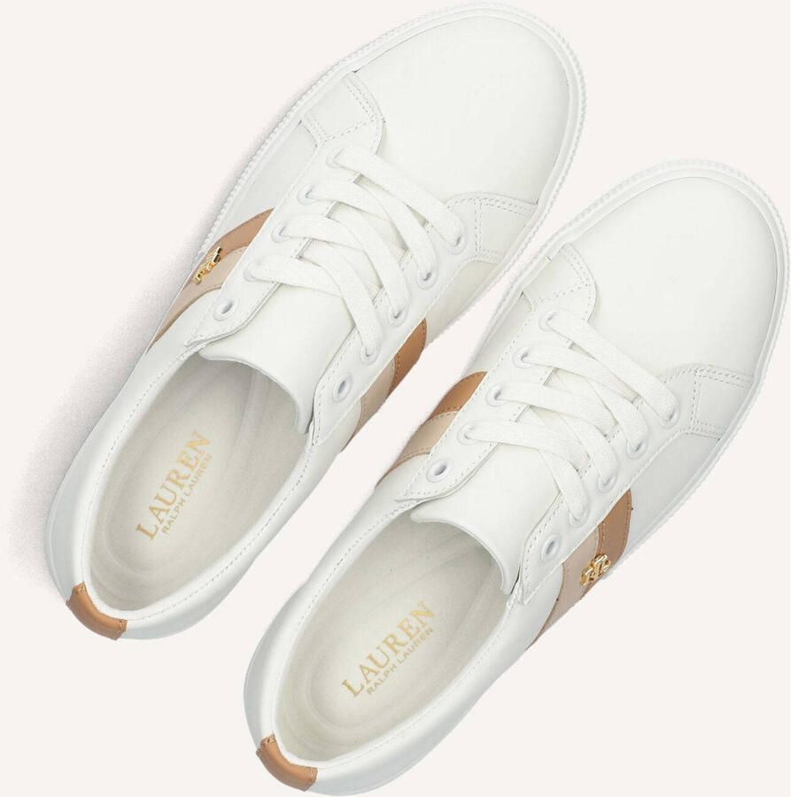 LAUREN RALPH LAUREN Lage Sneakers Dames Janson Ii Low Top Lace Leer Wit - Foto 2
