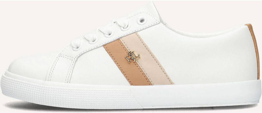LAUREN RALPH LAUREN Lage Sneakers Dames Janson Ii Low Top Lace Leer Wit - Foto 3