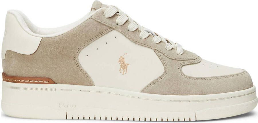 POLO RALPH LAUREN Ralph Lauren Lage Sneakers Heren Masters Court Low Top Maat: 41 Materiaal: Suède Kleur: Beige