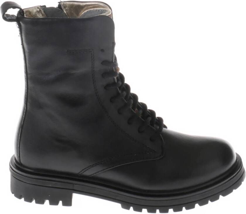 Red Code leren veterboots zwart
