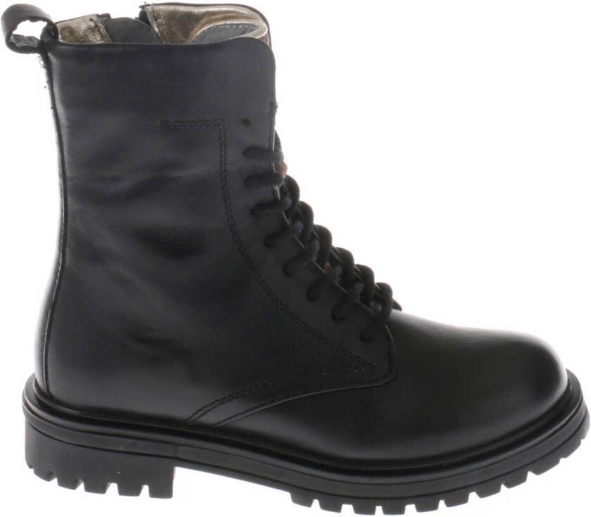 Red Code leren veterboots zwart