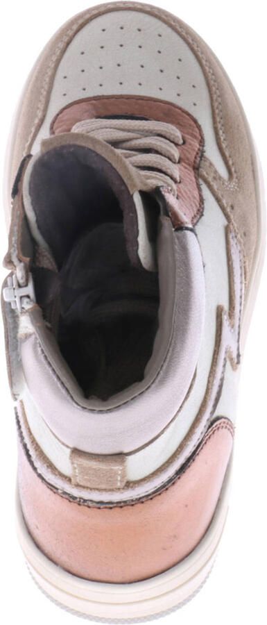 Red Code leren sneakers taupe combi - Foto 3