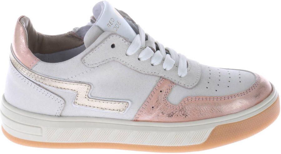 Red Code leren sneakers wit roze