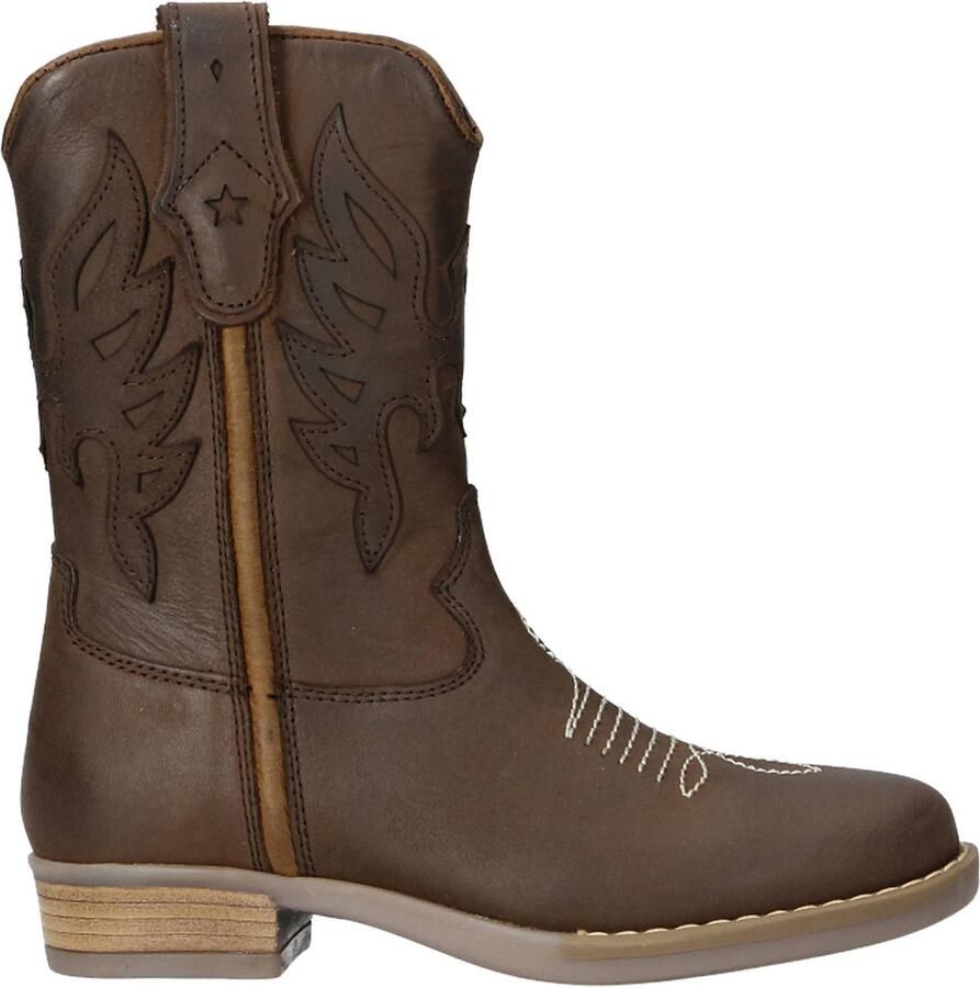 Red Code western leren laarzen donkerbruin