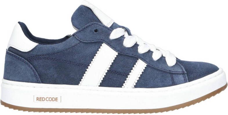 Red Code suède sneakers blauw wit