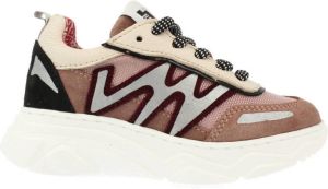 Red Rag 13190 chunky leren sneakers taupe beige