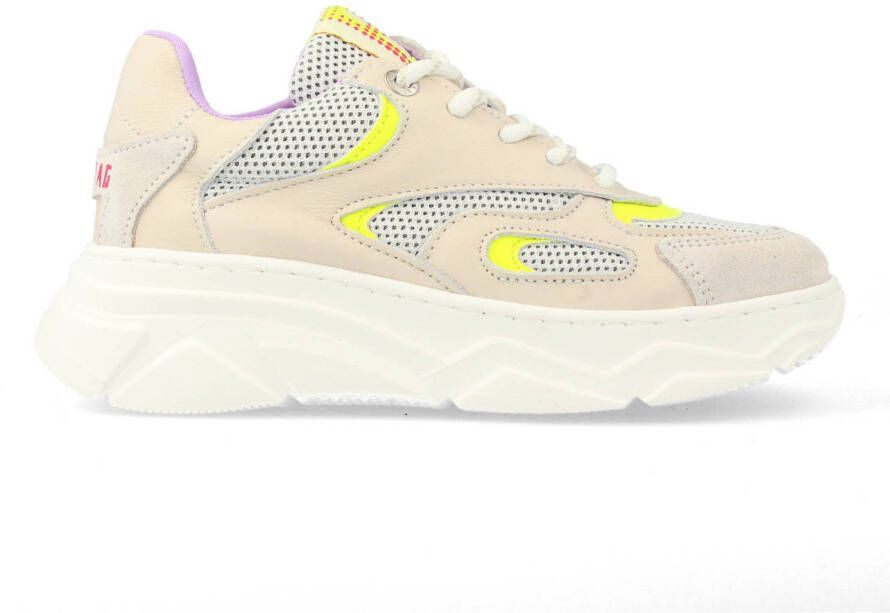 Red Rag 13298 chunky leren sneakers beige Meisjes Leer Meerkleurig 38