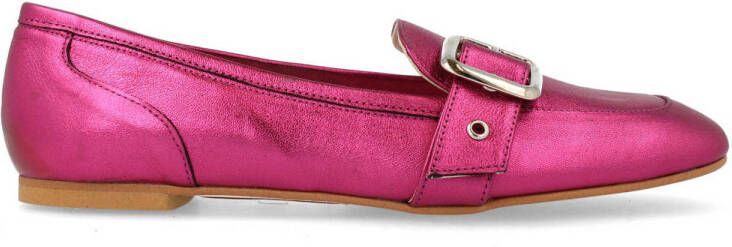 Red Rag 78598 leren loafers fuchsia