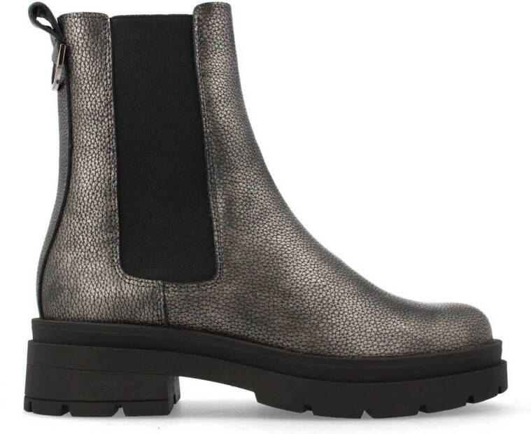 Red Rag leren chelsea boots antraciet